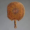 Courting Fan, Wood (pine), pigment, Dakota (Eastern Sioux)